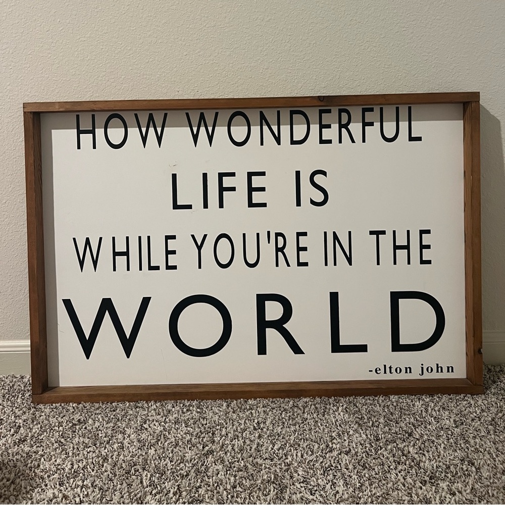 3 ft x 2 ft wooden sign - Elton John
